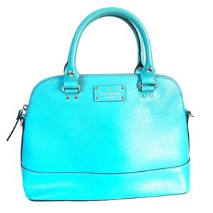 Kate Spade Wellesley Rachelle Bag Turquoise blue leather like new